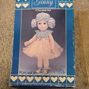 Vintage Vogue Ginny Porcelain 8” Doll with additinal Clothes